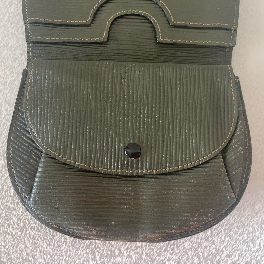 Fendi Wallet Zucca Demi-Lune Bi-Fold Coin Purse Vintage Luxury Brown Green